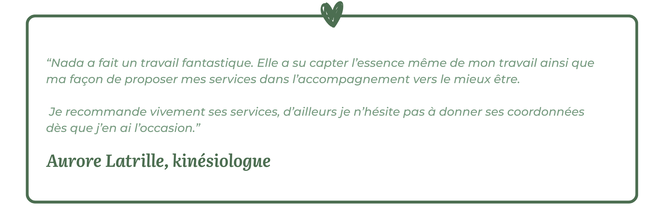 Avis client Aurore Latrille